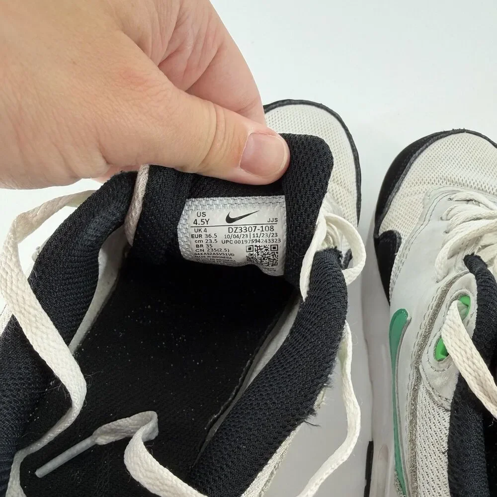 Nike Air Max 1 Shoes Sneakers Stadium Green White Black Boys 4.5Y